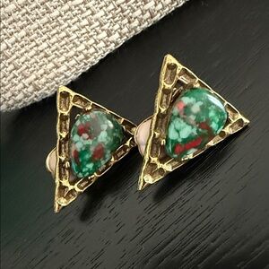 vintage Emmons gold-tone clip-on earrings